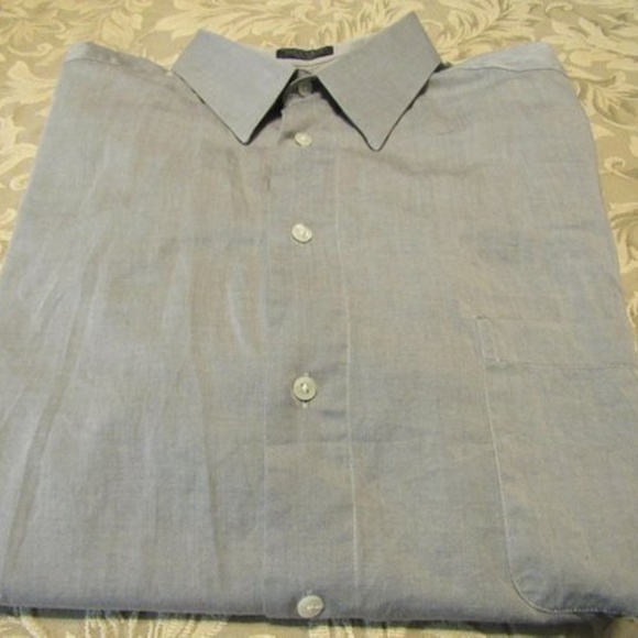 Claiborne Other - 🐺 Classic Vintage Mens Silver Grey Long Sleeve Shirt-17.5